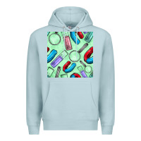 Blue Mist sciences seamless pattern Premium Hoodie - BundleAndBundleShop