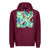 Burgundy sciences seamless pattern Premium Hoodie - BundleAndBundleShop
