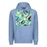 Colony Blue sciences seamless pattern Premium Hoodie - BundleAndBundleShop