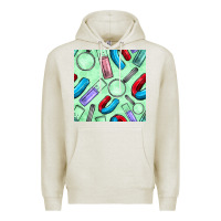 Oatmeal Heather sciences seamless pattern Premium Hoodie - BundleAndBundleShop