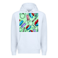 White sciences seamless pattern Premium Hoodie - BundleAndBundleShop
