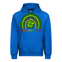 Cobalt Happy St. Patrick's Day Shamrock Rainbow Urban Hoodie - Artiststas