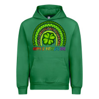 Emerald Happy St. Patrick's Day Shamrock Rainbow Urban Hoodie - Artiststas