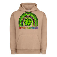 Pigment Burro Happy St. Patrick's Day Shamrock Rainbow Urban Hoodie - Artiststas