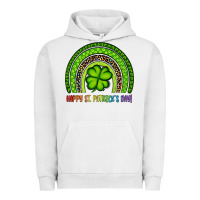 Happy St. Patrick's Day Shamrock Rainbow Urban Hoodie | Teevron