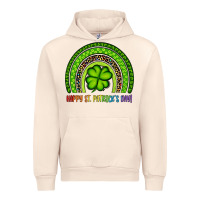 Sandshell Happy St. Patrick's Day Shamrock Rainbow Urban Hoodie - Artiststas