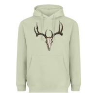 Matcha Deer Skull Heavyweight Hoodie - RanaPortraitStore