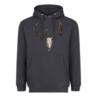Smoke Deer Skull Heavyweight Hoodie - RanaPortraitStore