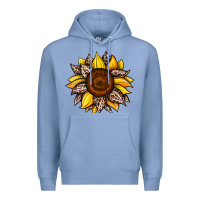 Colony Blue sunflower leopard Premium Hoodie - JahusDesignShop