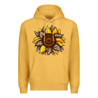 Mustard sunflower leopard Premium Hoodie - JahusDesignShop
