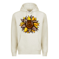 Oatmeal Heather sunflower leopard Premium Hoodie - JahusDesignShop