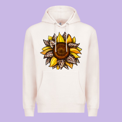 Sunflower Leopard Premium Hoodie Designed By Jahusdesignshop