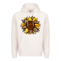 Pale Pink sunflower leopard Premium Hoodie - JahusDesignShop
