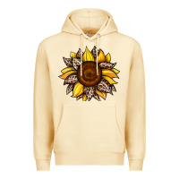 Pina Colada sunflower leopard Premium Hoodie - JahusDesignShop