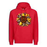 Red sunflower leopard Premium Hoodie - JahusDesignShop