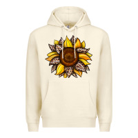 Sandshell sunflower leopard Premium Hoodie - JahusDesignShop