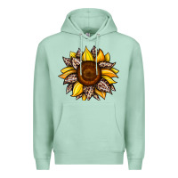 Seafoam sunflower leopard Premium Hoodie - JahusDesignShop