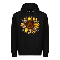 Black sunflower leopard Premium Hoodie - JahusDesignShop