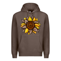 Coffee sunflower leopard Premium Hoodie - JahusDesignShop