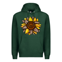 Sports Green sunflower leopard Premium Hoodie - JahusDesignShop