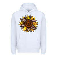 White sunflower leopard Premium Hoodie - JahusDesignShop