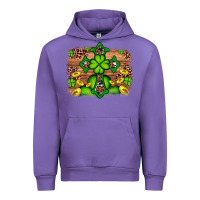 Tulip Western Shamrock Cross Leopard Background Urban Hoodie - Artiststas