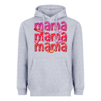 Heather Grey mama mama mama valentines day Heavyweight Hoodie - texasbilliewilder