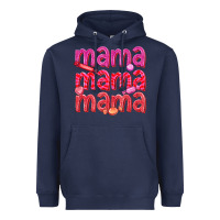 Navy mama mama mama valentines day Heavyweight Hoodie - texasbilliewilder