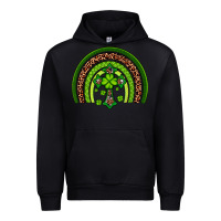 Black Western Shamrock Cross Rainbow Urban Hoodie - Artiststas