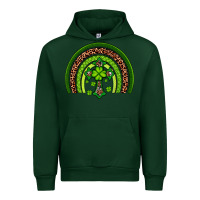 Forest Green Western Shamrock Cross Rainbow Urban Hoodie - Artiststas