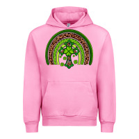 Fuchsia Pink Western Shamrock Cross Rainbow Urban Hoodie - Artiststas