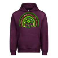 Mauve Wine Western Shamrock Cross Rainbow Urban Hoodie - Artiststas
