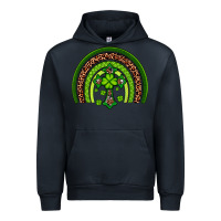 Navy Western Shamrock Cross Rainbow Urban Hoodie - Artiststas