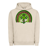 Pigment French Oak Western Shamrock Cross Rainbow Urban Hoodie - Artiststas