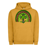 Pigment Peanut Butter Western Shamrock Cross Rainbow Urban Hoodie - Artiststas