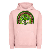 Pigment Salmon Western Shamrock Cross Rainbow Urban Hoodie - Artiststas