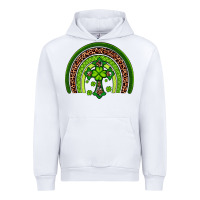 White Western Shamrock Cross Rainbow Urban Hoodie - Artiststas