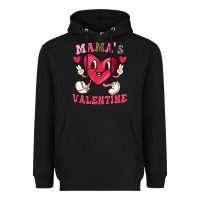 Black mamas valentine with cute heart Heavyweight Hoodie - texasbilliewilder