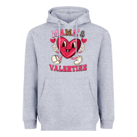 Heather Grey mamas valentine with cute heart Heavyweight Hoodie - texasbilliewilder