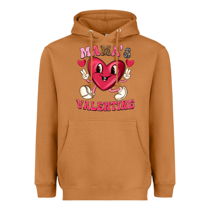 Mamas Valentine With Cute Heart Heavyweight Hoodie by texasbilliewilder | Teevron