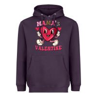 Plum mamas valentine with cute heart Heavyweight Hoodie - texasbilliewilder