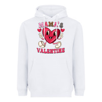 White mamas valentine with cute heart Heavyweight Hoodie - texasbilliewilder