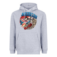 Heather Grey American babe Heavyweight Hoodie - Zillion Design Studio
