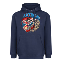 Navy American babe Heavyweight Hoodie - Zillion Design Studio