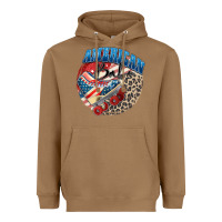 Toasted Coconut American babe Heavyweight Hoodie - Zillion Design Studio