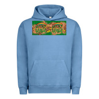 Pigment Pebble Blue St. Patrick's Day Western  Lucky And Blessed Urban Hoodie - Artiststas