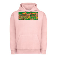 Pigment Salmon St. Patrick's Day Western  Lucky And Blessed Urban Hoodie - Artiststas