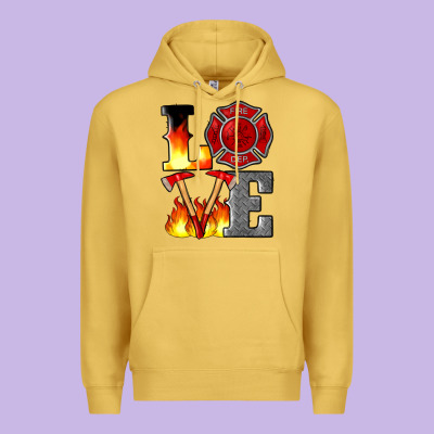 Firefighter Love Premium Hoodie Designed By Artiststas