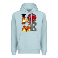 Blue Mist firefighter love Premium Hoodie - Artiststas