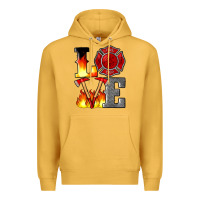 Mustard firefighter love Premium Hoodie - Artiststas